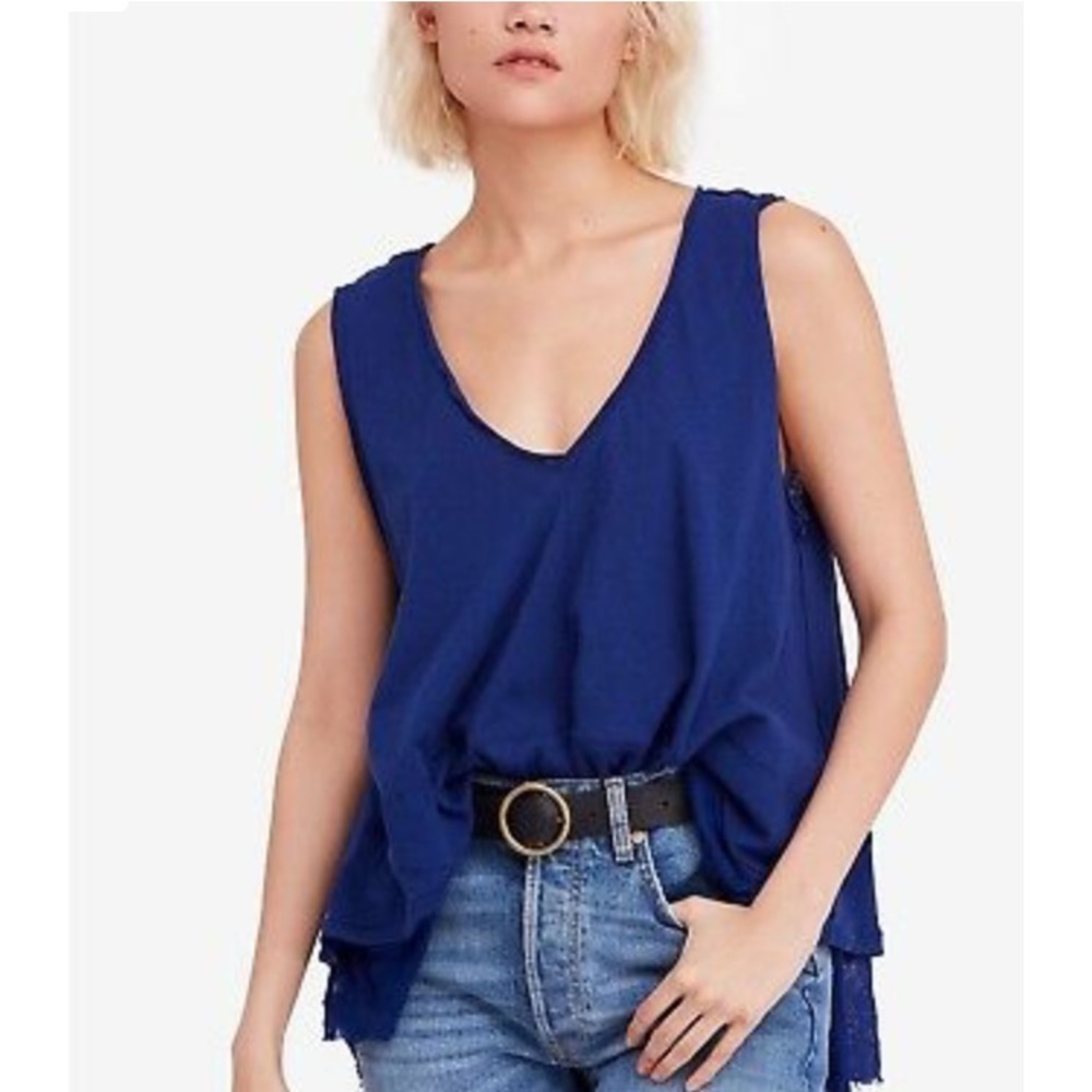 NEW Free People We The Free Linen Trim Peachy Tank Size XS